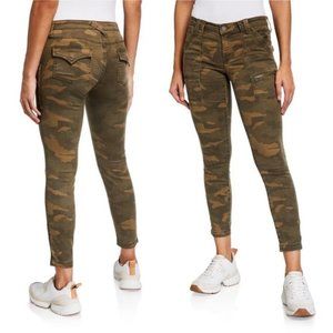 Joie Park Camo-Print Camouflage Skinny Cargo Pants Fatigue Camo 28